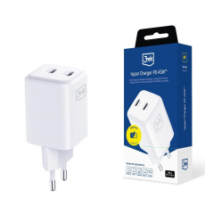 3mk síťová nabíječka - Hyper Charger PD 45W, bílá