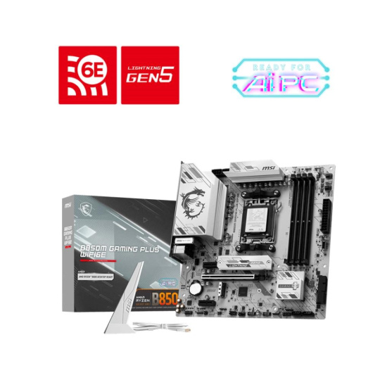 MSI MB Sc B850M GAMING PLUS WIFI6E, AMD B850, 4xDDR5, 1xHDMI, 1xDP, WiFi, ATX