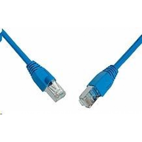 Solarix Patch kábel CAT5E SFTP PVC 5m modrý odolný proti zaseknutiu C5E-315BU-5MB