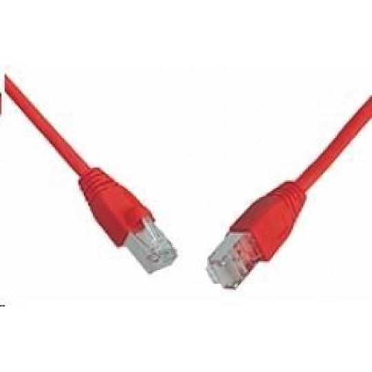 Solarix Patch kábel CAT6 SFTP PVC 3 m červený odolný proti zachytávaniu C6-315RD-3MB
