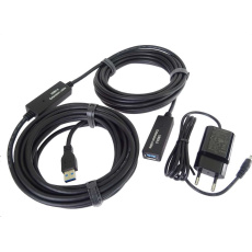 PremiumCord USB 3.0 opakovač a predlžovací kábel A/M-A/F 10 m PremiumCord USB 3.0 opakovač a predlžovací kábel A/M-A/F 10 m