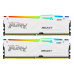 KINGSTON DIMM DDR5 64GB (Kit of 2) 6400MT/s CL32 Non-ECC FURY Beast RGB EXPO, Bílá