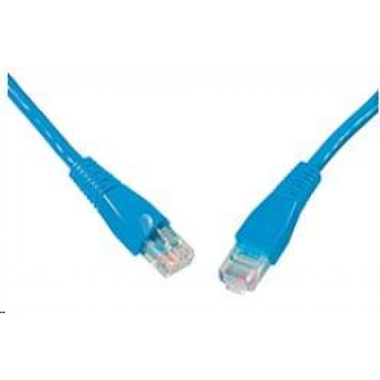Solarix Patch kábel CAT5E UTP PVC 10m modrý odolný proti zaseknutiu C5E-114BU-10MB