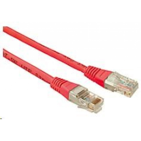 Solarix Patch kábel CAT5E UTP PVC 5 m červený, odolný proti zasekávaniu C5E-155RD-5MB