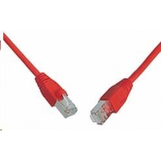 Solarix Patch kábel CAT6 SFTP PVC 5m červený odolný proti zachyteniu C6-315RD-5MB