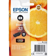 Čierny atrament EPSON v jednom balení "Orange" Photo Black 33 Claria Premium Ink Čierny atrament EPSON v jednom balení "Orange" Photo Black 33 Claria Premium Ink