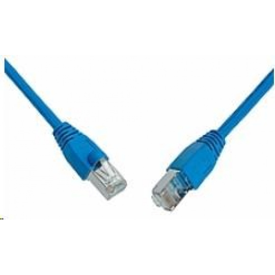Solarix Patch kábel CAT6 SFTP PVC 1m modrý odolný proti zachyteniu C6-315BU-1MB