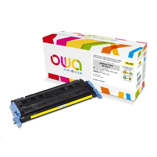 OWA Armor toner pre HP Color Laserjet 1600, 2600, 2605, 2000 strán, Q6002A, žltá/žltá