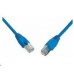 Solarix Patch kábel CAT5E SFTP PVC 2m modrý odolný proti zachytávaniu C5E-315BU-2MB