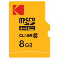 Kodak paměťová microSD karta 8GB Class10 w/adapter Extra