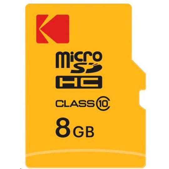 Kodak paměťová microSD karta 8GB Class10 w/adapter Extra