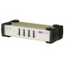 ATEN 4-portový KVM prepínač PS/2+USB, káble (2x1.2m, 2x1.8m)