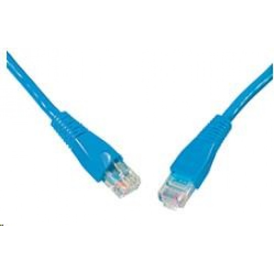 Solarix Patch kábel CAT5E UTP PVC 3 m modrý odolný proti zachytávaniu C5E-114BU-3MB