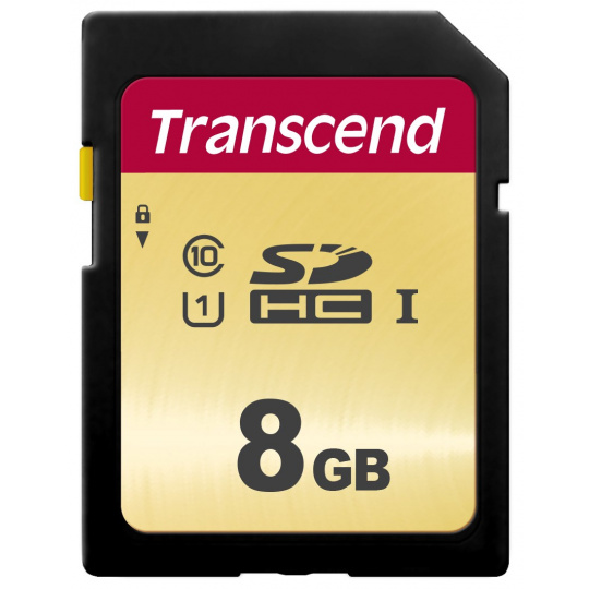 Karta TRANSCEND SDHC 8GB 500S, UHS-I U1 (R:95/W:20 MB/s)