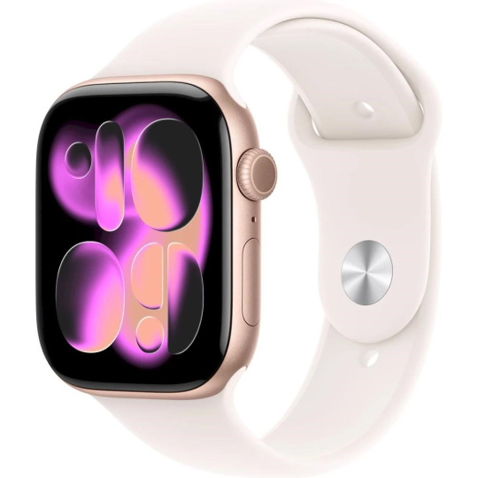 Apple Watch Series 11 GPS + Cellular 46mm Rose Gold Aluminium Case with Light Blush Sport Band - S/M Apple Watch Series 11 GPS + Cellular 46mm Rose Gold Aluminium Case with Light Blush Sport Band - S/M