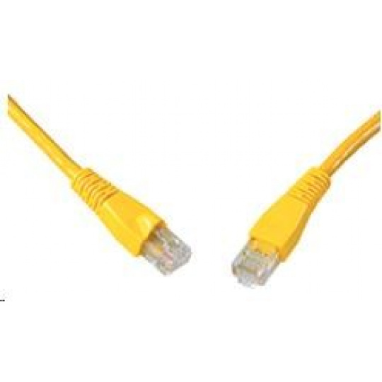 Solarix Patch kábel CAT6 UTP PVC 2m žltý odolný proti zachytávaniu C6-114YE-2MB
