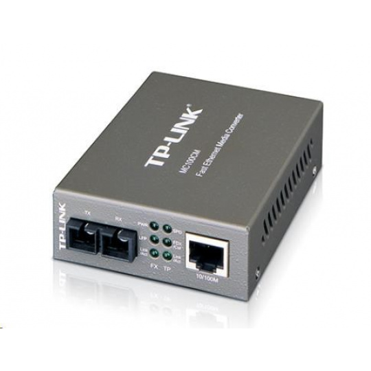 TP-Link MC100CM media konvertor (1x100Mb/s, 1x duplex SC/UPC, MM, 1310nm, 2km)