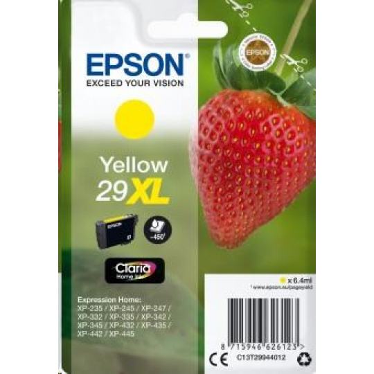 Atramentová tyčinka EPSON Singlepack "Strawberry" Yellow 29XL Claria Home Ink