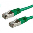 Patch kabel Cat6A, S-FTP - 1m, zelený