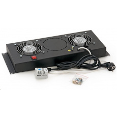 Ventilačná jednotka TRITON 19" vertikálna, 2 vetracie otvory., 4U, 230V/30W, termostat, sivá Ventilačná jednotka TRITON 19" vertikálna, 2 vetracie otvory., 4U, 230V/30W, termostat, sivá