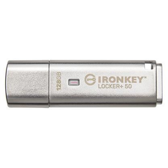 Kingston 128GB IKLP50 IronKey Locker+ 50 AES USB, s 256bitovým šifrovaním