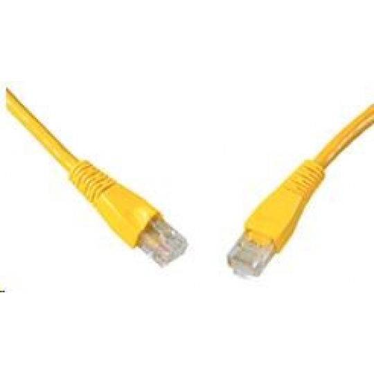 Solarix Patch kábel CAT6 UTP PVC 5m žltý odolný proti zachytávaniu C6-114YE-5MB