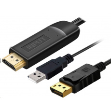 Kábel HDMI PREMIUMCORD 2.0 na DisplayPort 1.2 pre 4K@60Hz, 2m Kábel HDMI PREMIUMCORD 2.0 na DisplayPort 1.2 pre 4K@60Hz, 2m