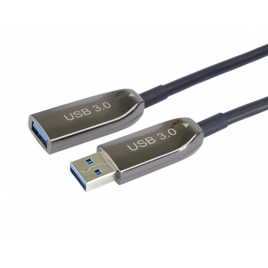 PremiumCord Optický predlžovací kábel AOC USB 3.0 A/muži - A/ženy, 50m