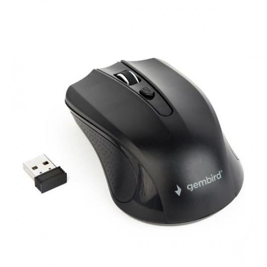 Myš GEMBIRD MUSW-4B-04, čierna, bezdrôtová, USB nano prijímač