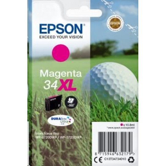 Atramentová tyčinka EPSON Singlepack "Golf" Magenta 34XL DURABrite Ultra Ink 10,8 ml