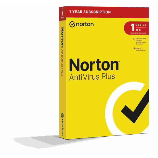 NORTON ANTIVIRUS PLUS 2GB CZ 1 používateľ pre 1 zariadenie na 1 rok BOX