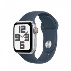 APPLE Watch SE GPS + Cellular 40mm Silver Aluminium Case with Storm Blue Sport Band - S/M APPLE Watch SE GPS + Cellular 40mm Silver Aluminium Case with Storm Blue Sport Band - S/M