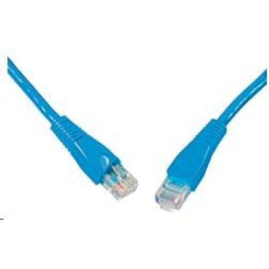 Solarix Patch kábel CAT6 UTP PVC 1m modrý odolný proti zachyteniu C6-114BU-1MB