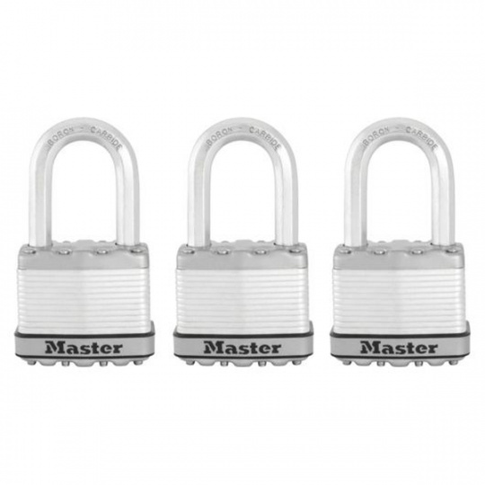MasterLock Excell M5EURTRILF Set 3 ks titanových visacích zámků