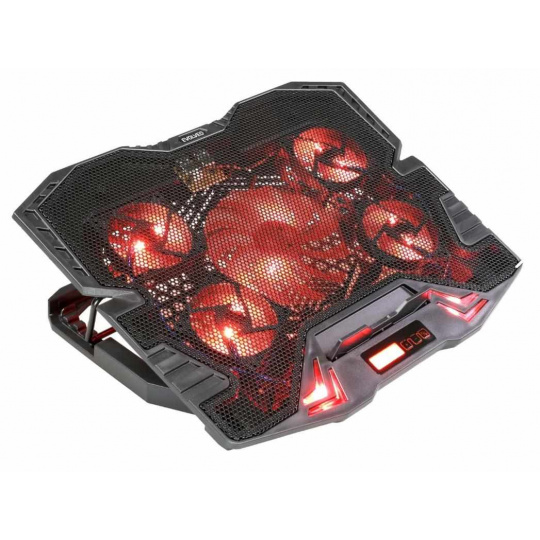 EVOLVEO Ania 5R, chladiaci stojan pre notebook, červené podsvietenie