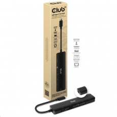 Club3D hub USB-C 3.2 Gen1 7in1 Hub HDMI 4K60Hz, 2x SD card, 2x USB-A, USB-C PD - nabíjení 100W, RJ45 Club3D hub USB-C 3.2 Gen1 7in1 Hub HDMI 4K60Hz, 2x SD card, 2x USB-A, USB-C PD - nabíjení 100W, RJ45