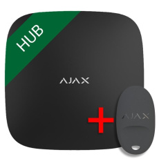 SET Ajax Hub black + Ajax SpaceControl black - ZDARMA