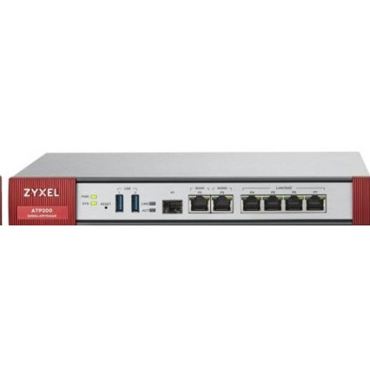 Firewall Zyxel ATP200, 2*WAN, 4*LAN/DMZ porty, 1*SFP, 2*USB s balíkom na 1 rok