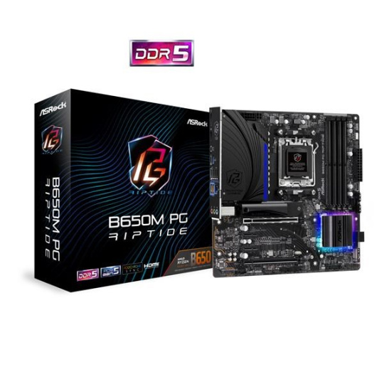 BAZAR - ASRock MB Sc AM5 B650M PG Riptide, AMD B650, 4xDDR5, 1xDP, 1xHDMI, mATX - Po opravě (Komplet)