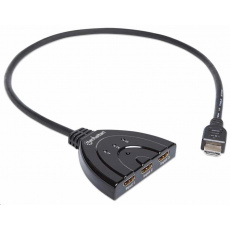 Manhattan HDMI Switch, 3-portový prepínač HDMI, 1080p, čierny Manhattan HDMI Switch, 3-portový prepínač HDMI, 1080p, čierny