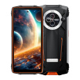 Rugged Smartphone Blackview BV8200 4G G100 12GB 256GB 8800-45W A14, Watch Display, Flashlight, Black w Orange [No Charge