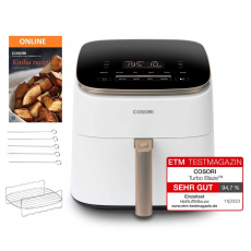 BAZAR - Cosori TurboBlaze Pro horkovzdušná fritéza 6.2l, bílá - Poškozený obal (Komplet)