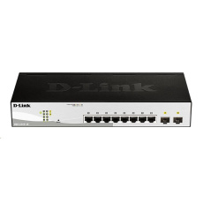 D-Link DGS-1210-10 10portový gigabitový prepínač Smart+, 8x GbE, 2x SFP, bez ventilátora D-Link DGS-1210-10 10portový gigabitový prepínač Smart+, 8x GbE, 2x SFP, bez ventilátora