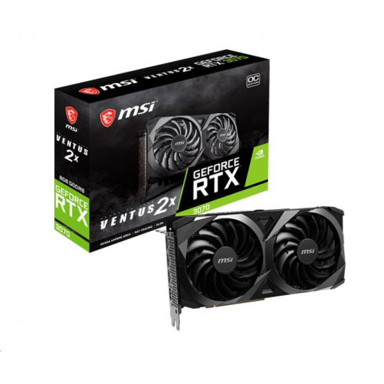 BAZAR - MSI VGA NVIDIA GeForce RTX 3070 VENTUS 2X OC, 8GB GDDR6, 1xHDMI, 3xDP - Po opravě (Bez příšlušenství)