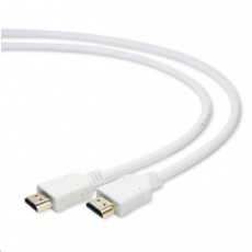 GEMBIRD CABLEXPERT HDMI-HDMI kábel 3 m, 1.4, M/M tienené, pozlátené kontakty, biele GEMBIRD CABLEXPERT HDMI-HDMI kábel 3 m, 1.4, M/M tienené, pozlátené kontakty, biele