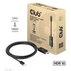 Club3D kabel miniDP 1.4 na HDMI, 4K120Hz nebo 8K60Hz HDR10+, M/M, 1.8m Club3D kabel miniDP 1.4 na HDMI, 4K120Hz nebo 8K60Hz HDR10+, M/M, 1.8m
