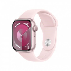 APPLE Watch Series 9 GPS 45mm Pink Aluminium Case with Light Pink Sport Band - S/M APPLE Watch Series 9 GPS 45mm Pink Aluminium Case with Light Pink Sport Band - S/M
