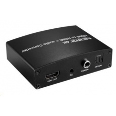PREMIUMCORD HDMI 4K Audio extraktor s oddelením zvuku na stereo jack, SPDIF Toslink, RCA PREMIUMCORD HDMI 4K Audio extraktor s oddelením zvuku na stereo jack, SPDIF Toslink, RCA