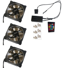 EUROCASE ventilátor RGB 120mm (Ring type), set 3ks + controller EUROCASE ventilátor RGB 120mm (Ring type), set 3ks + controller