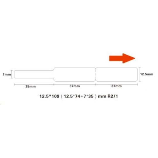Niimbot štítky na kabely RXL 12,5x109mm 65ks White pro D11 a D110